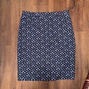 Halogen Navy and Light Blue Pencil Skirt size 4